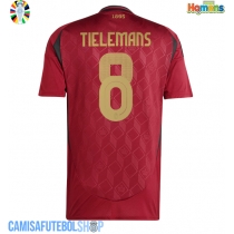 Camisa de time de futebol Bélgica Youri Tielemans #8 Replicas 1º Equipamento Europeu 2024 Manga Curta